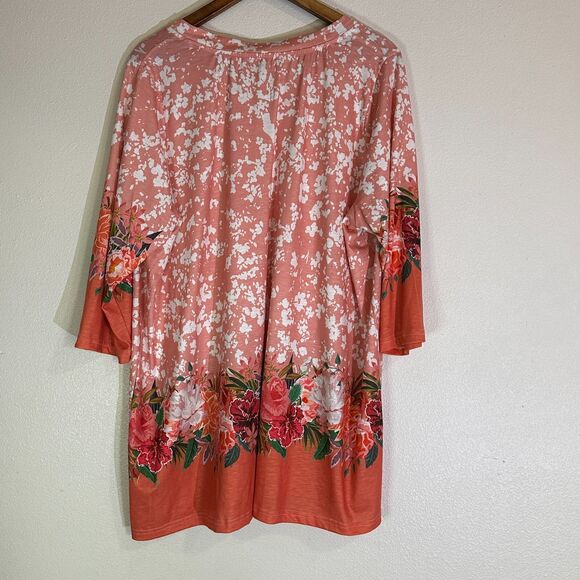 Woman Within Plus Size Watercolor‎ Tunic Women Tops size  1X (22/24) - Picture 2 of 10